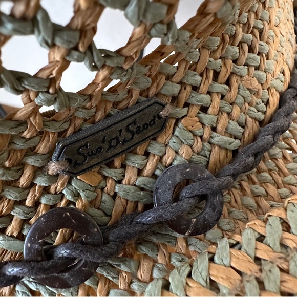 Sun 'N' Sand Woven Straw Cowboy Hat Western Sun Hat Braided Leather Band Boho - Picture 6 of 8